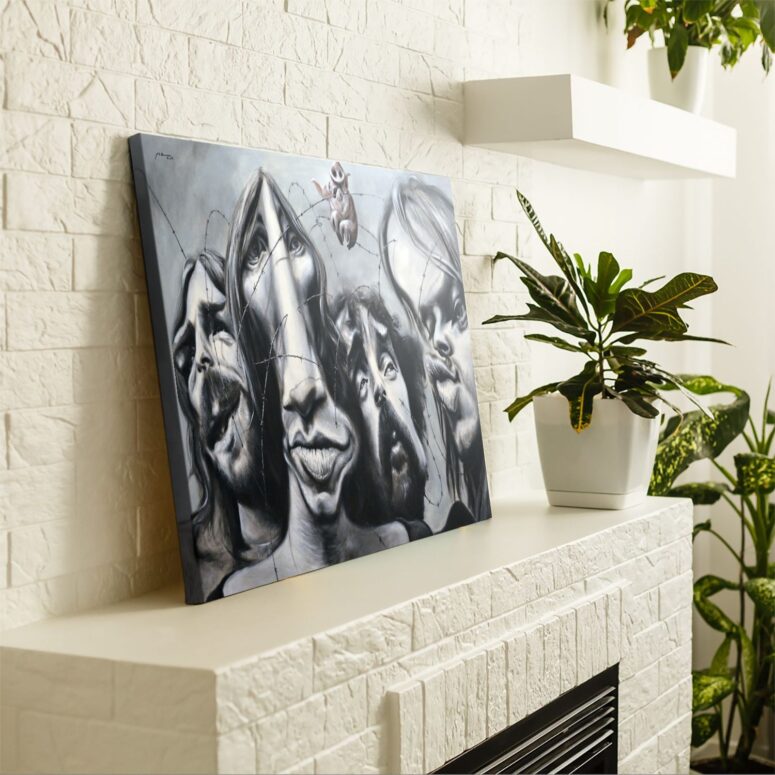 Pink Floyd Band Hand Drawing Art Canvas
