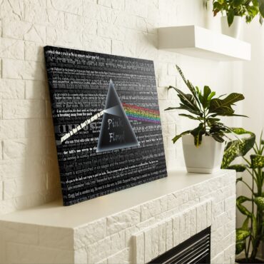 Pink Floyd Lyric Collage Prism Vintage Canvas Pink Floyd Lyric Collage Prism Vintage Canvas