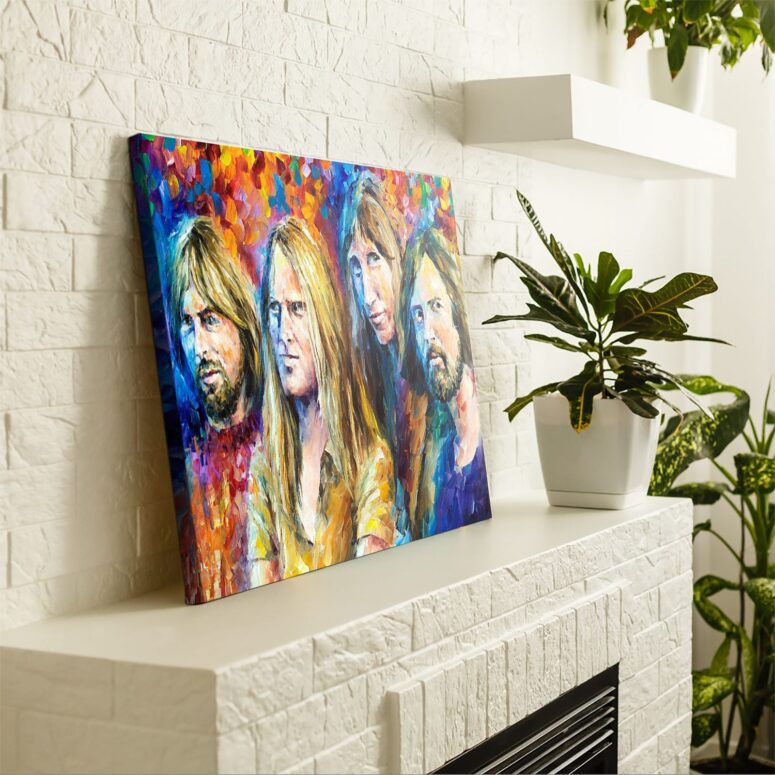 Pink Floyd Members Water Color Art Canvas