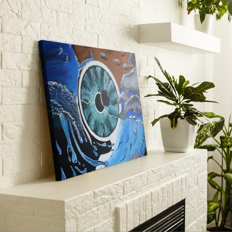 Pulse Hand Drawing Art Pink Floyd Canvas