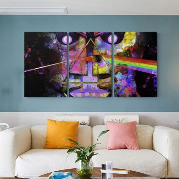 DSOTM x The Division Bell psychedelic art Pink Floyd Canvas