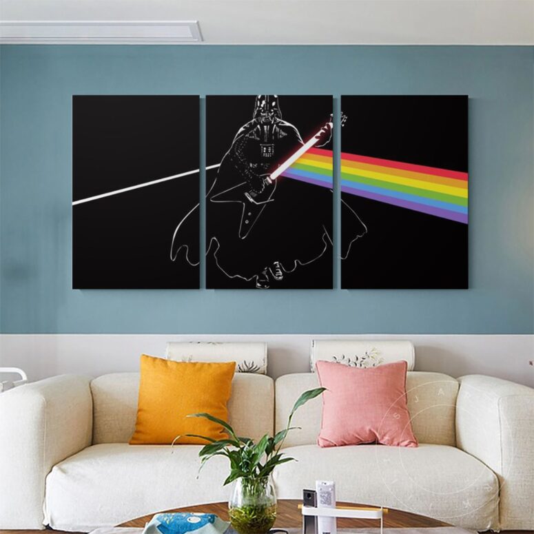 Darth Vader of The Moon Pink Floyd Canvas