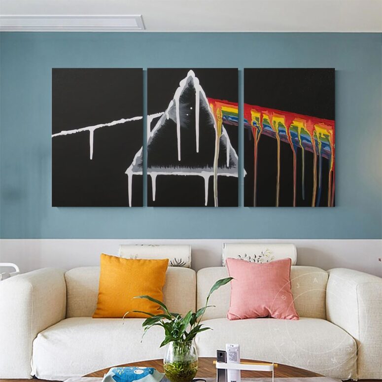 Drip Side Of The Moon Pink Floyd Canvas Drip Side Of The Moon Pink Floyd Canvas