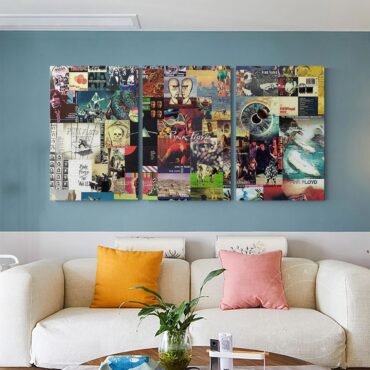 Pink Floyd Albums Collage Canvas