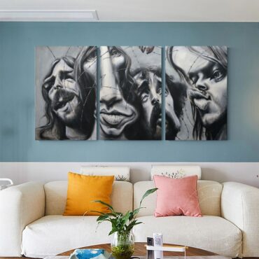 Pink Floyd Band Hand Drawing Art Canvas Pink Floyd Band Hand Drawing Art Canvas