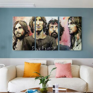 Pink Floyd Band Water Color Art Canvas