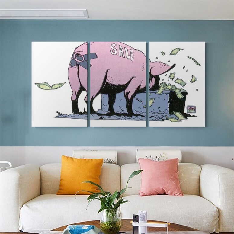 Pink Floyd Flying Pig Wish You Were Here Sale Canvas