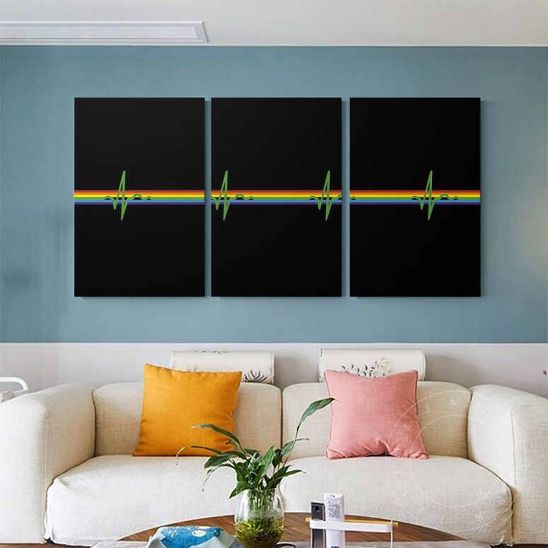 Pink Floyd Dark Side Of The Moon HeartBeat Canvas Pink Floyd Dark Side Of The Moon HeartBeat Canvas