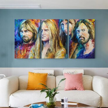 Pink Floyd Members Water Color Art Canvas