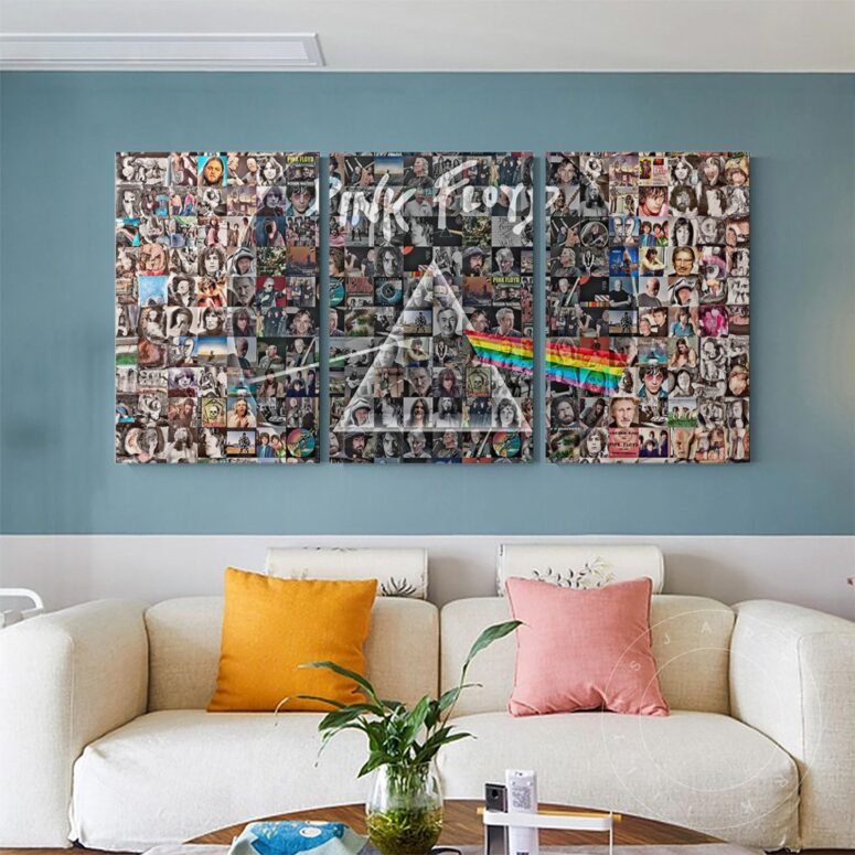 Pink Floyd Photo Mosaic Print Art of All Things Canvas Pink Floyd Photo Mosaic Print Art of All Things Canvas