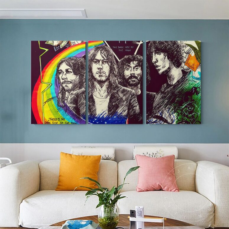 Pink Floyd The dark side of the moon Illustration Canvas