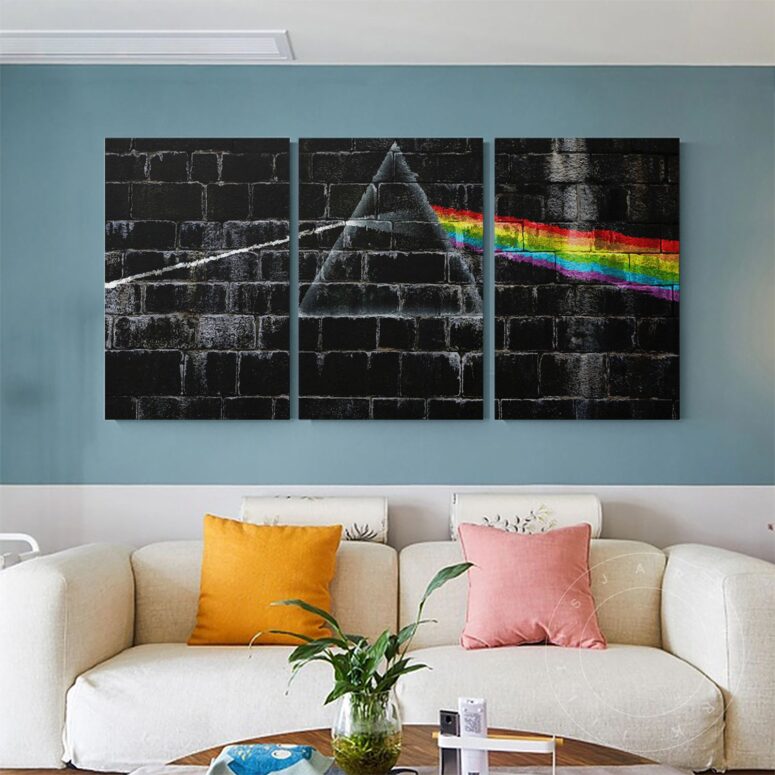 The Dark Side Of The Moon In The Wall Art Pink Floyd Canvas