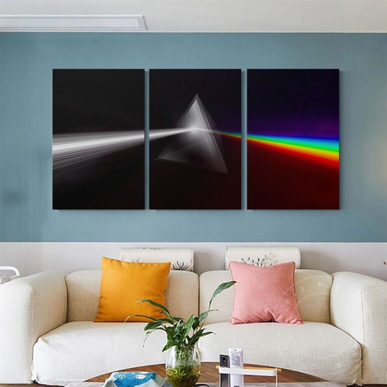 The Dark Side of The Moon Digital Painting Pink Floyd Canvas