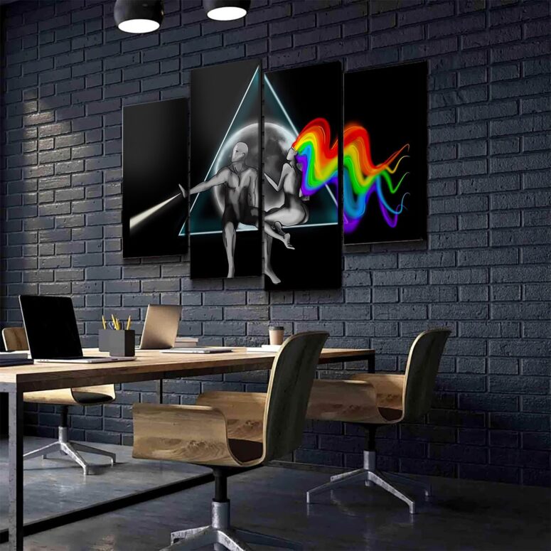 Adam Eva Dark Side Of The Moon Pink Floyd Canvas Adam Eva Dark Side Of The Moon Pink Floyd Canvas