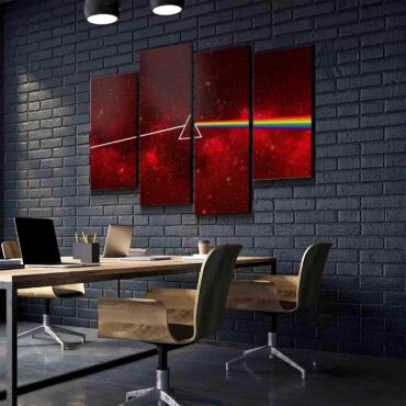Dark Side Of The Moon Art Red Pink Floyd Canvas Dark Side Of The Moon Art Red Pink Floyd Canvas