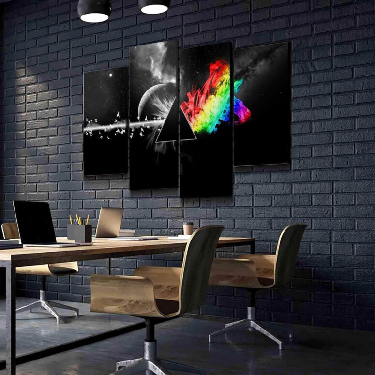 Dark Side Of the Moon in Space Digital Art Pink Floyd Canvas Dark Side Of the Moon in Space Digital Art Pink Floyd Canvas