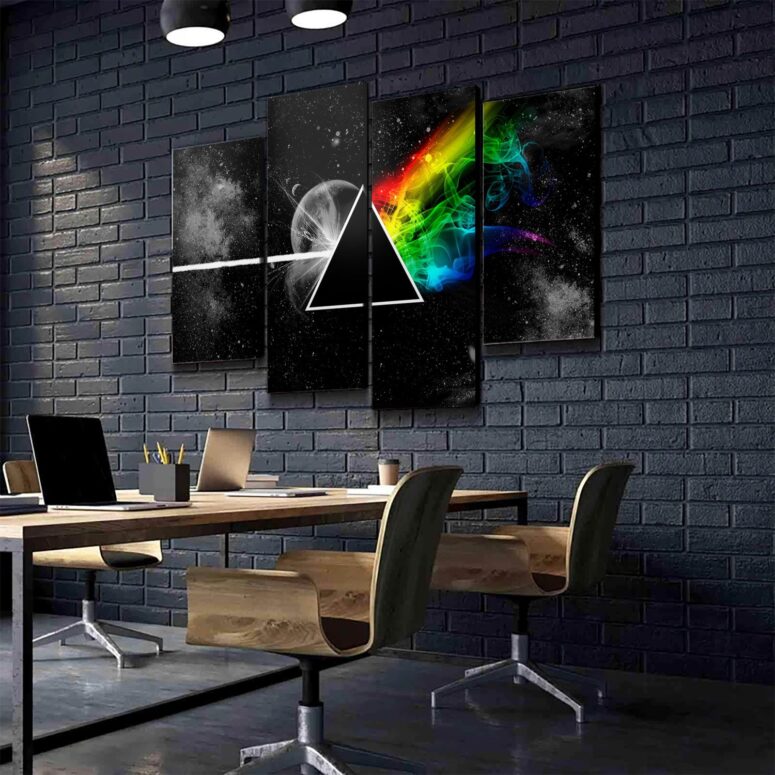 Dark Side Of the Moon in Space Pink Floyd Canvas