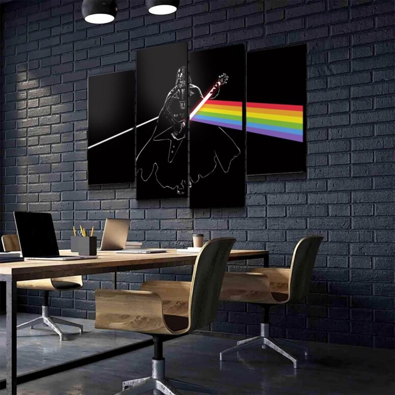 Darth Vader of The Moon Pink Floyd Canvas
