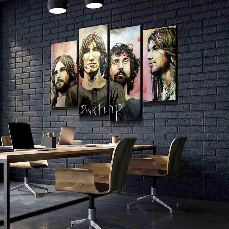 Pink Floyd Band Water Color Art Canvas Pink Floyd Band Water Color Art Canvas