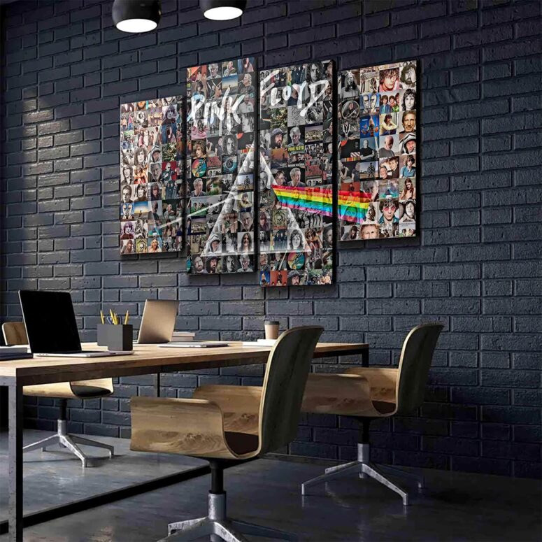 Pink Floyd Photo Mosaic Print Art of All Things Canvas Pink Floyd Photo Mosaic Print Art of All Things Canvas