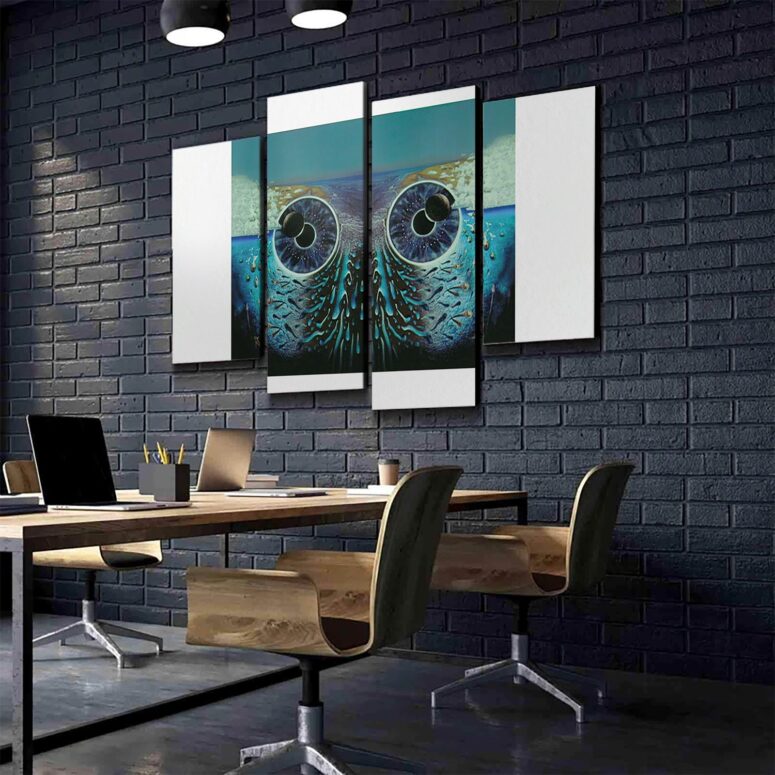 Pulse Owl Eyes Pink Floyd Canvas