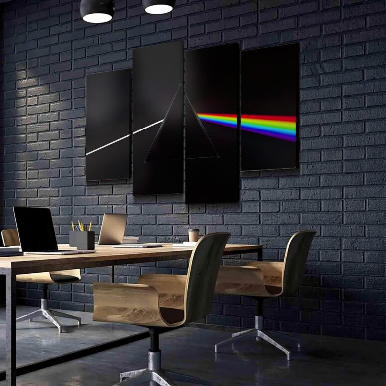 The Dark Side of the Moon Illustrator Pink Floyd Canvas The Dark Side of the Moon Illustrator Pink Floyd Canvas