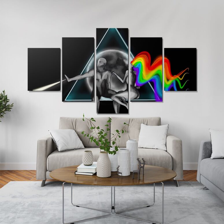 Adam Eva Dark Side Of The Moon Pink Floyd Canvas Adam Eva Dark Side Of The Moon Pink Floyd Canvas