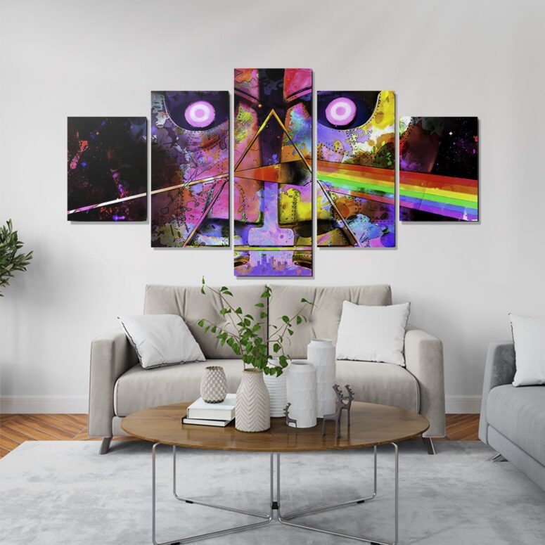 DSOTM x The Division Bell psychedelic art Pink Floyd Canvas