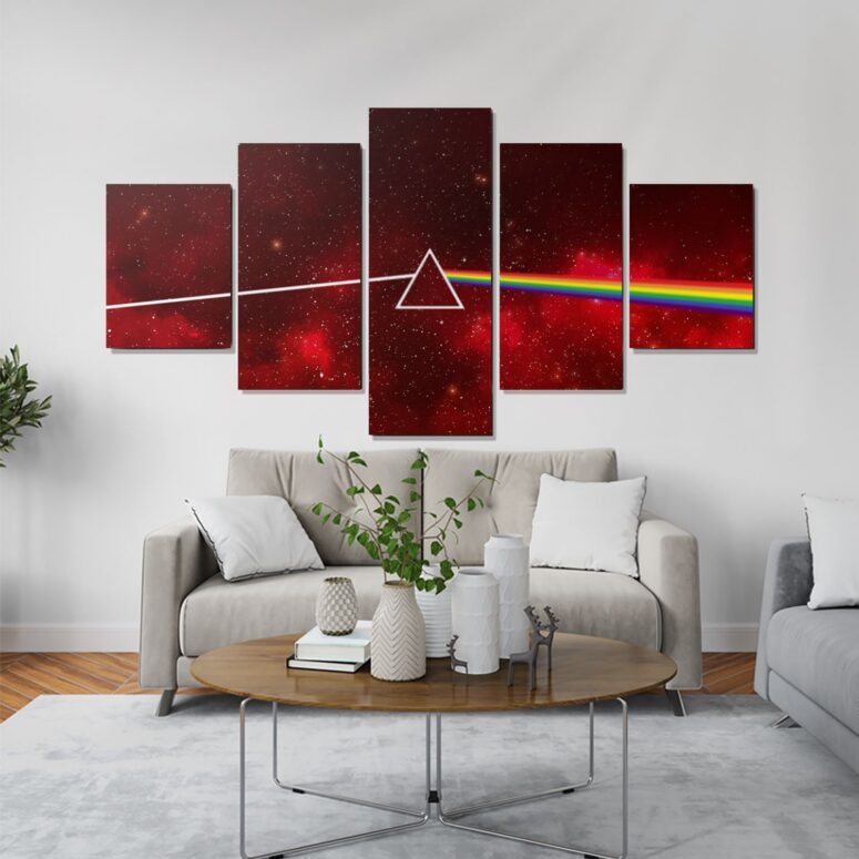 Dark Side Of The Moon Art Red Pink Floyd Canvas Dark Side Of The Moon Art Red Pink Floyd Canvas