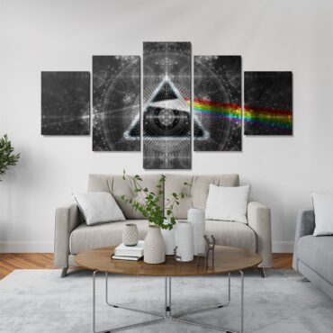 Dark Side Of The Moon Psychedelic Art Pink Floyd Canvas