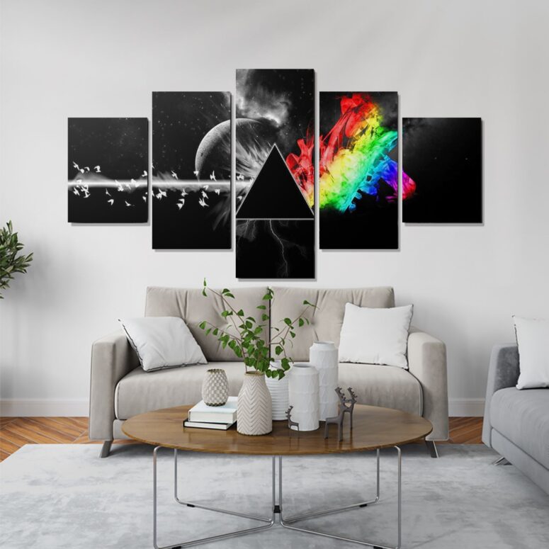 Dark Side Of the Moon in Space Digital Art Pink Floyd Canvas Dark Side Of the Moon in Space Digital Art Pink Floyd Canvas
