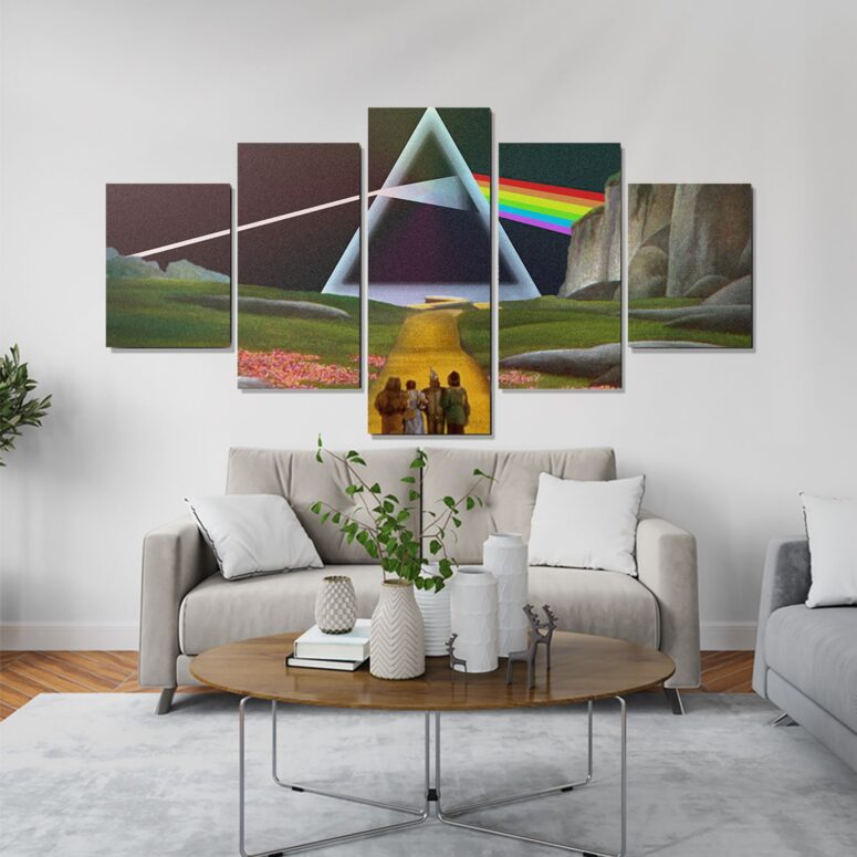 Dark Side of the Rainbow x Wizard of Oz at The Logan Theatre Pink Floyd Canvas