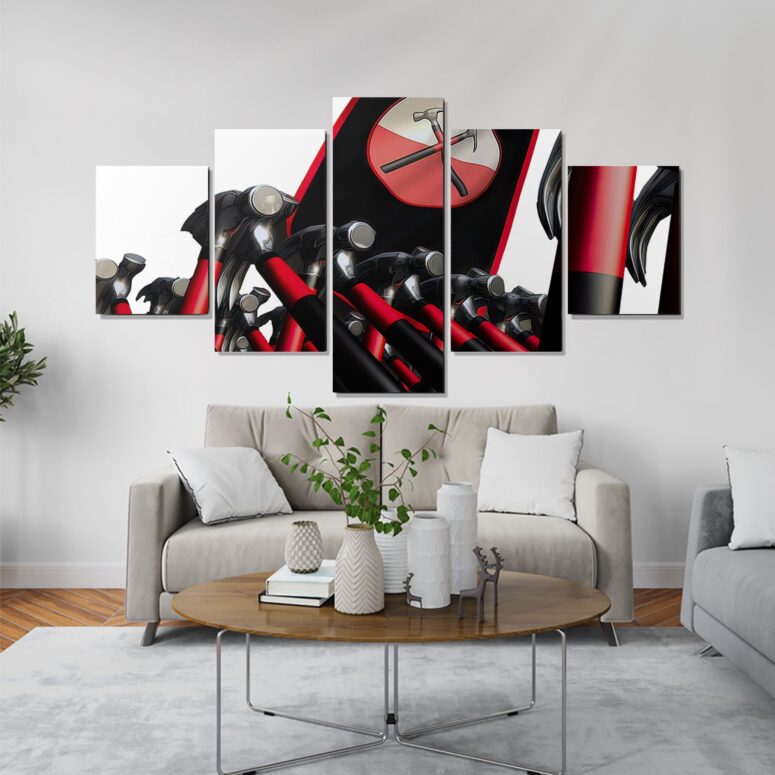 Hammer March White Pink Floyd Canvas