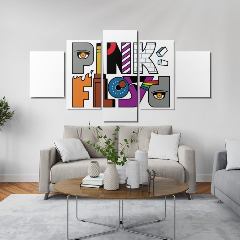 Pink Floyd Album Logo Full Color Canvas