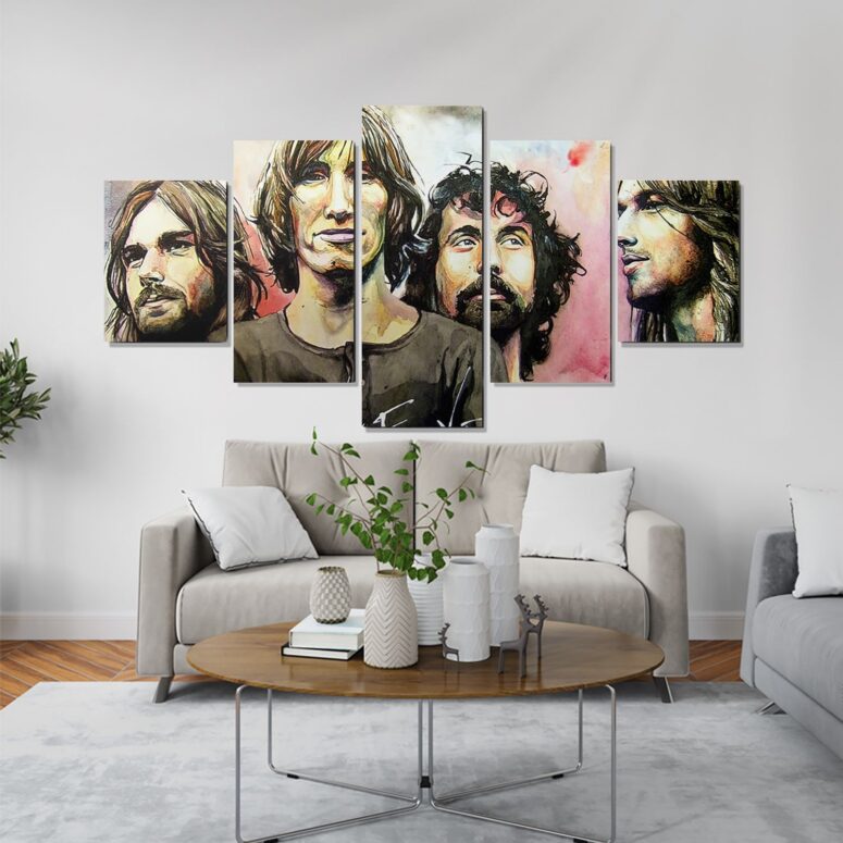 Pink Floyd Band Water Color Art Canvas Pink Floyd Band Water Color Art Canvas