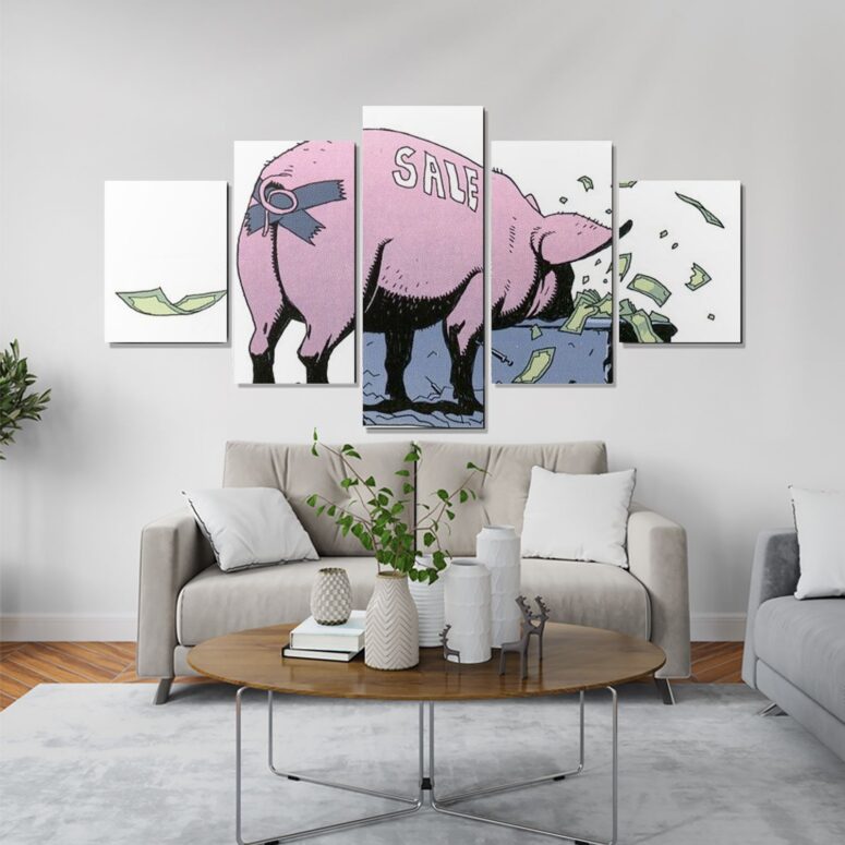 Pink Floyd Flying Pig Wish You Were Here Sale Canvas