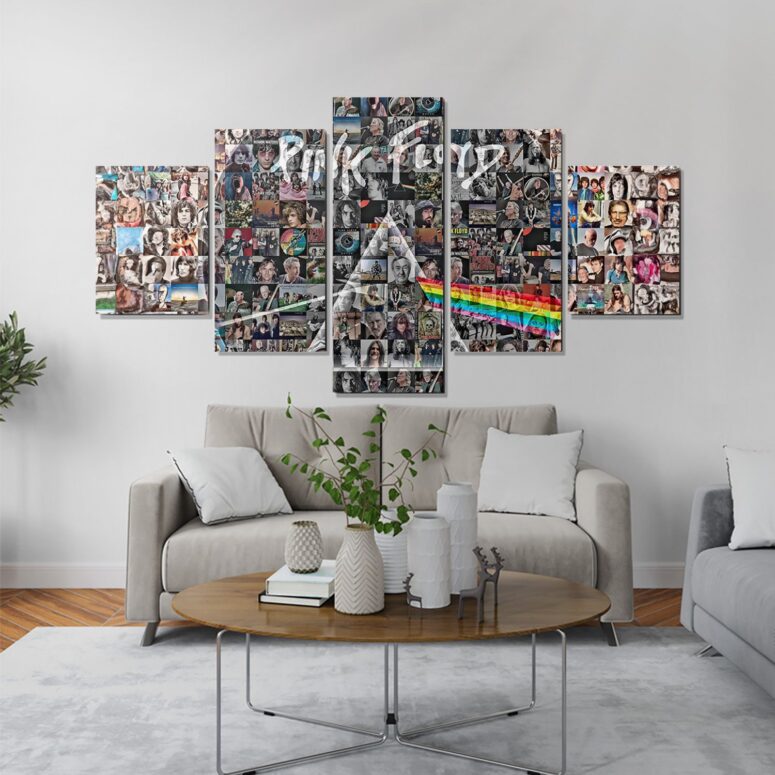 Pink Floyd Photo Mosaic Print Art of All Things Canvas Pink Floyd Photo Mosaic Print Art of All Things Canvas