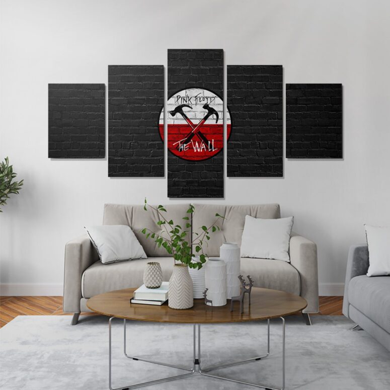 Pink Floyd The Wall Emblem on Brick Background Canvas