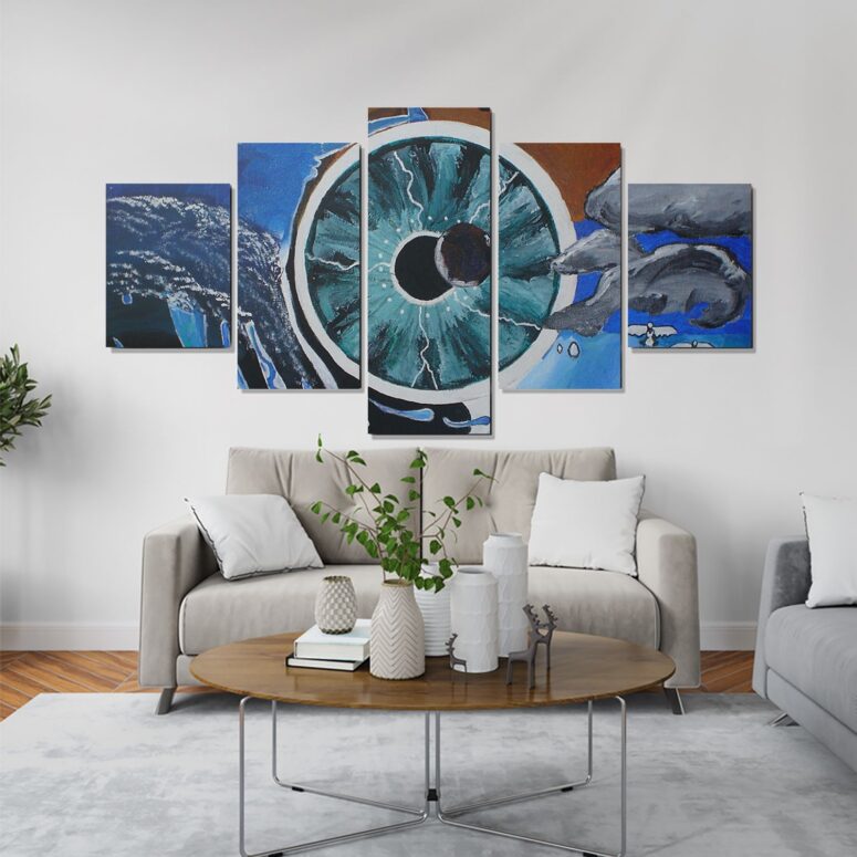 Pulse Hand Drawing Art Pink Floyd Canvas