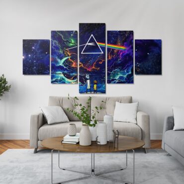 Rick and Morty The Dark Side Of The Moon Pink Floyd Canvas