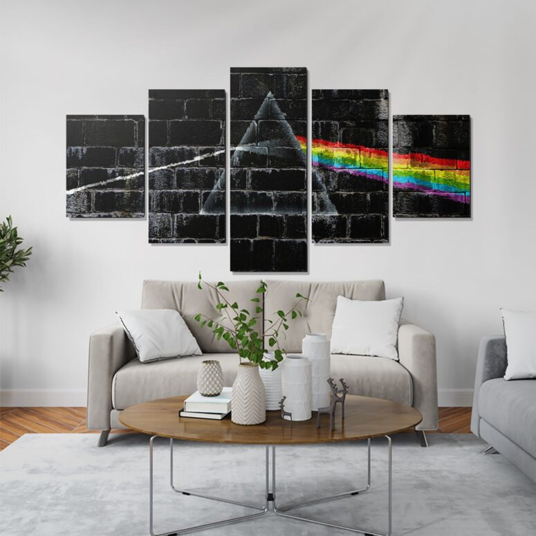 The Dark Side Of The Moon In The Wall Art Pink Floyd Canvas