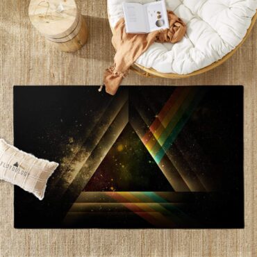 DSOTM Abstract Prism Art Pink Floyd Rug