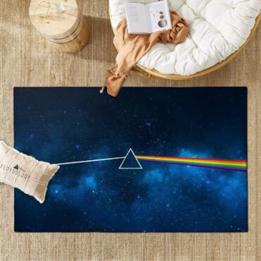 Dark Side Of The Moon Art Blue Pink Floyd Rug Dark Side Of The Moon Art Blue Pink Floyd Rug