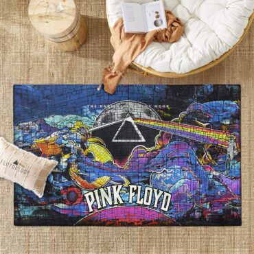 Dark Side Of The Moon The Wall Brick Art Pink Floyd Rug