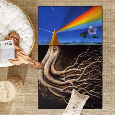 Dark Side Of the Root Art Pink Floyd Rug