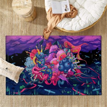 High Hopes Trippy Ilustration Pink Floyd Rug