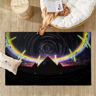 Pink Floyd The Dark Side Of The Moon Pyramid Night Sky Rug Pink Floyd The Dark Side Of The Moon Pyramid Night Sky Rug