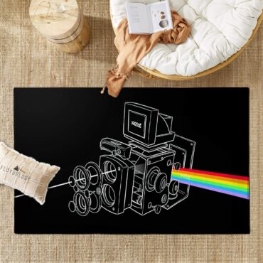 The darkside of the Twin-Lens Reflex Pink Floyd Rug
