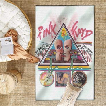 Vintage 1994 Tour The Division Bell Pink Floyd Rock Rug