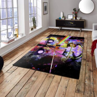 DSOTM x The Division Bell psychedelic art Pink Floyd Rug